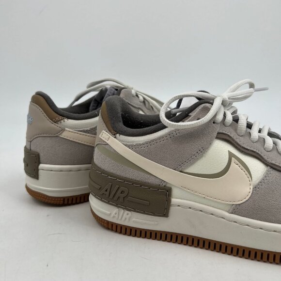Nike Gray Cream Air Force 1 Shadow Sneakers | US Size 7 - Picture 7 of 10